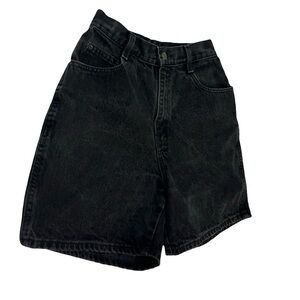 Vtg Gitano Black Denim Jean Mom High Waist Shorts Jorts Sz S Festival Travel